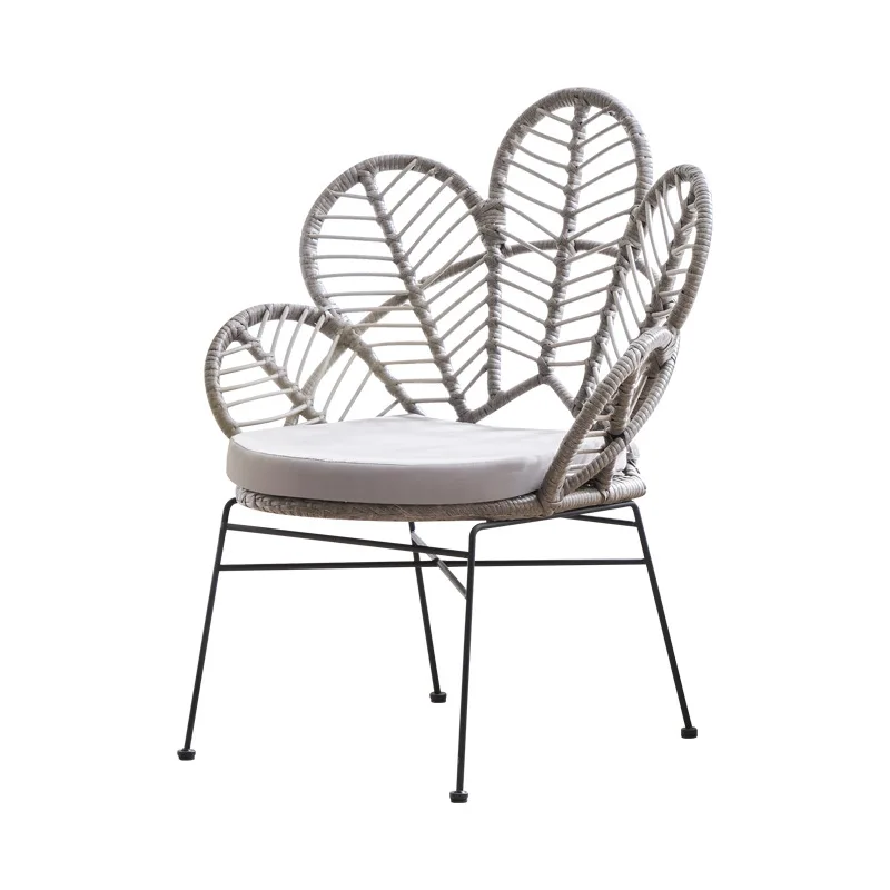 Wholesale Nordic Cane Dining Chair Rustic Hand Chair Frame Solid Wood Armchair Rattan Chair Ash Rubber Wooden Modern European