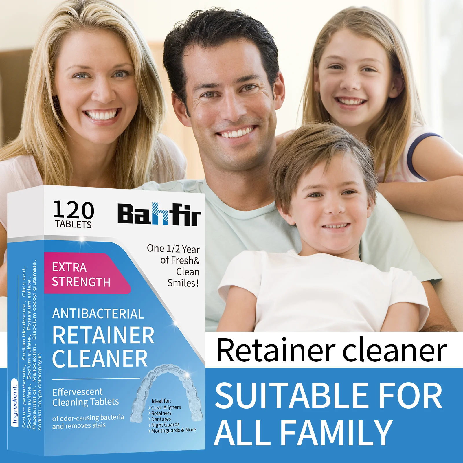 Professional Denture and Retainer Cleaner: Safe Wholesale Oral Cleaning Tablets