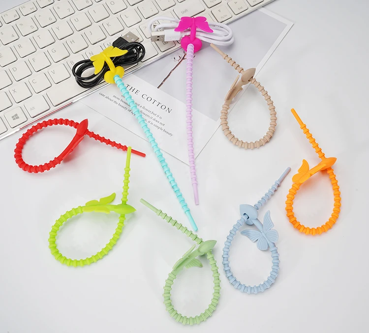 Wholesale Multi-functional Reusable Silicone Packing Ties  Silicone Hanging Rope Anti-Lost Hand Rope