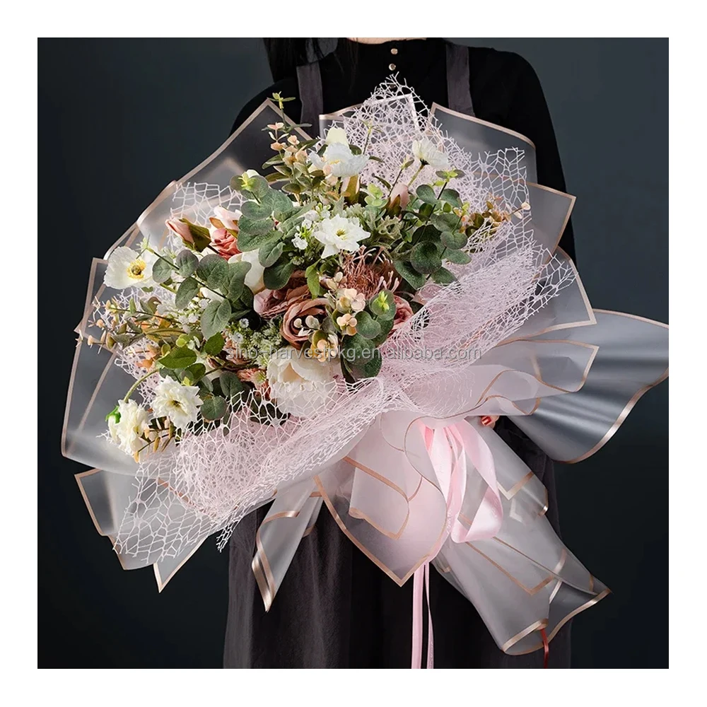 New wholesale matting film Quicksand mist paper material can be customized wrapping paper packaging bouquet