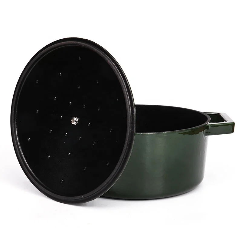 Casserole with Lid and Handle Round Saucepot Cookware Set Enamel Colored Cast Iron CLASSIC Soup & Stock Pots Sustainable