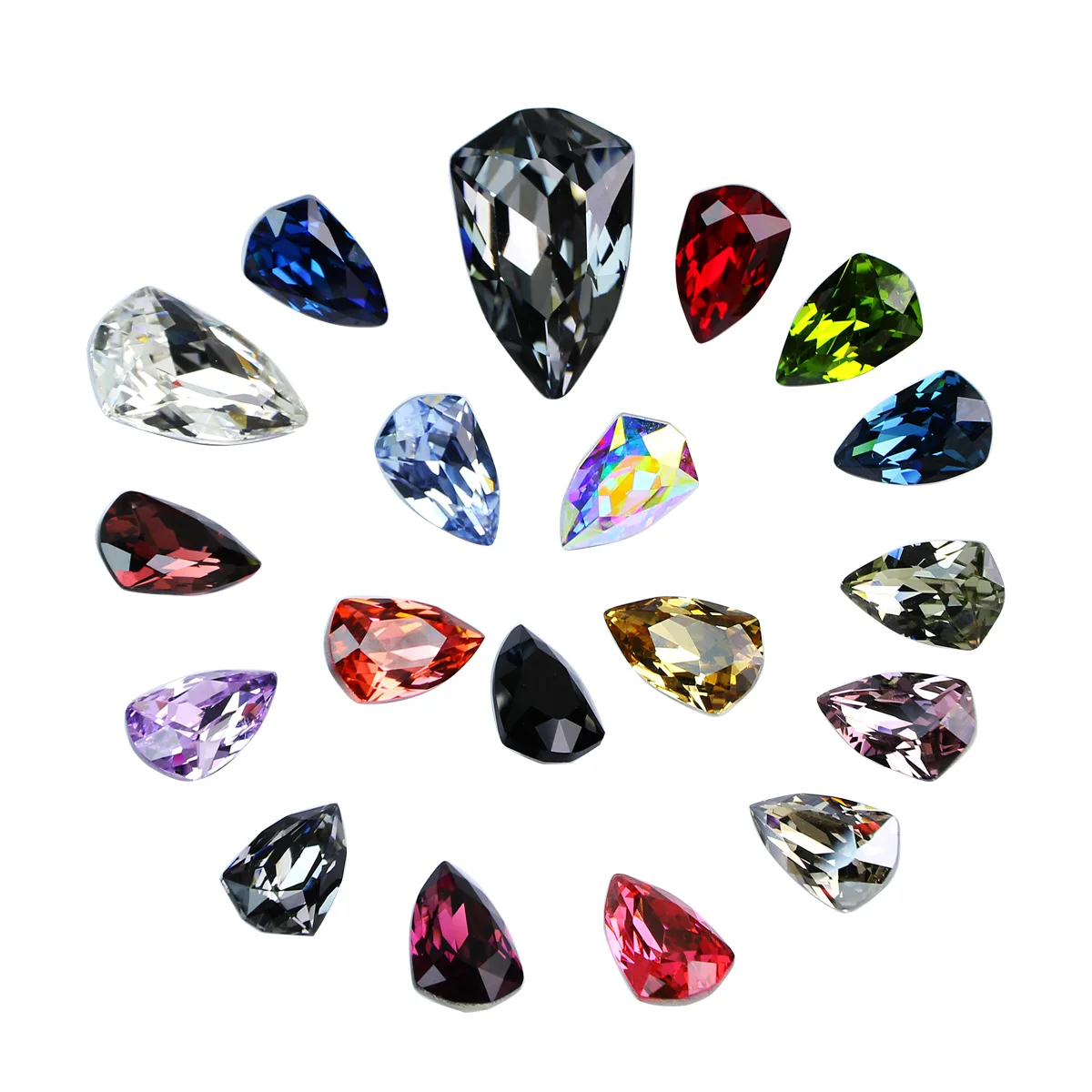 K9 Glass Crystal Rhinestone Teardrop Drop 14*9mm Fancy Crystal Stone for Jewelry Making Point Back Nail Rhinestones