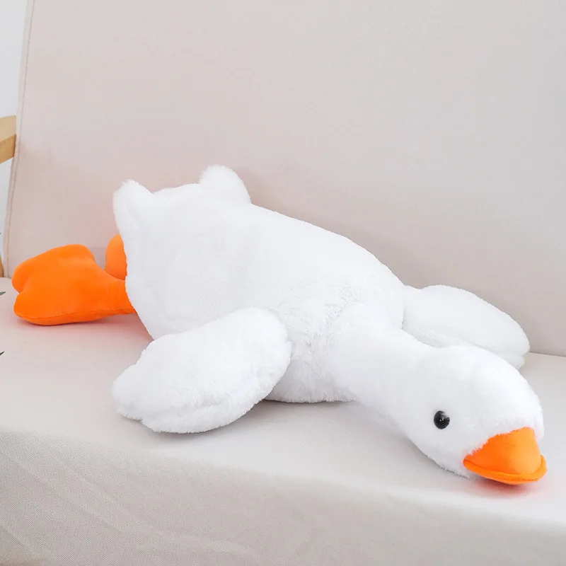 Handmade Anime Plush Giant Goose Swan Customizable Warm Embroidered Cartoon Character Weddings Fun Stuffed Animal Box