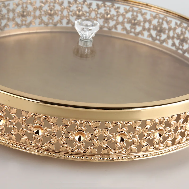 Eid Mubarak Moon Star Serving Tray Tableware Dessert Round Ramadan Plate