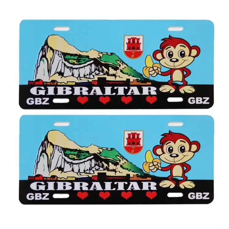 Factory Direct Sale Embossed Number Aluminum Sign Decorative License Plate Tin Sign Metal Plaque For Car Decor