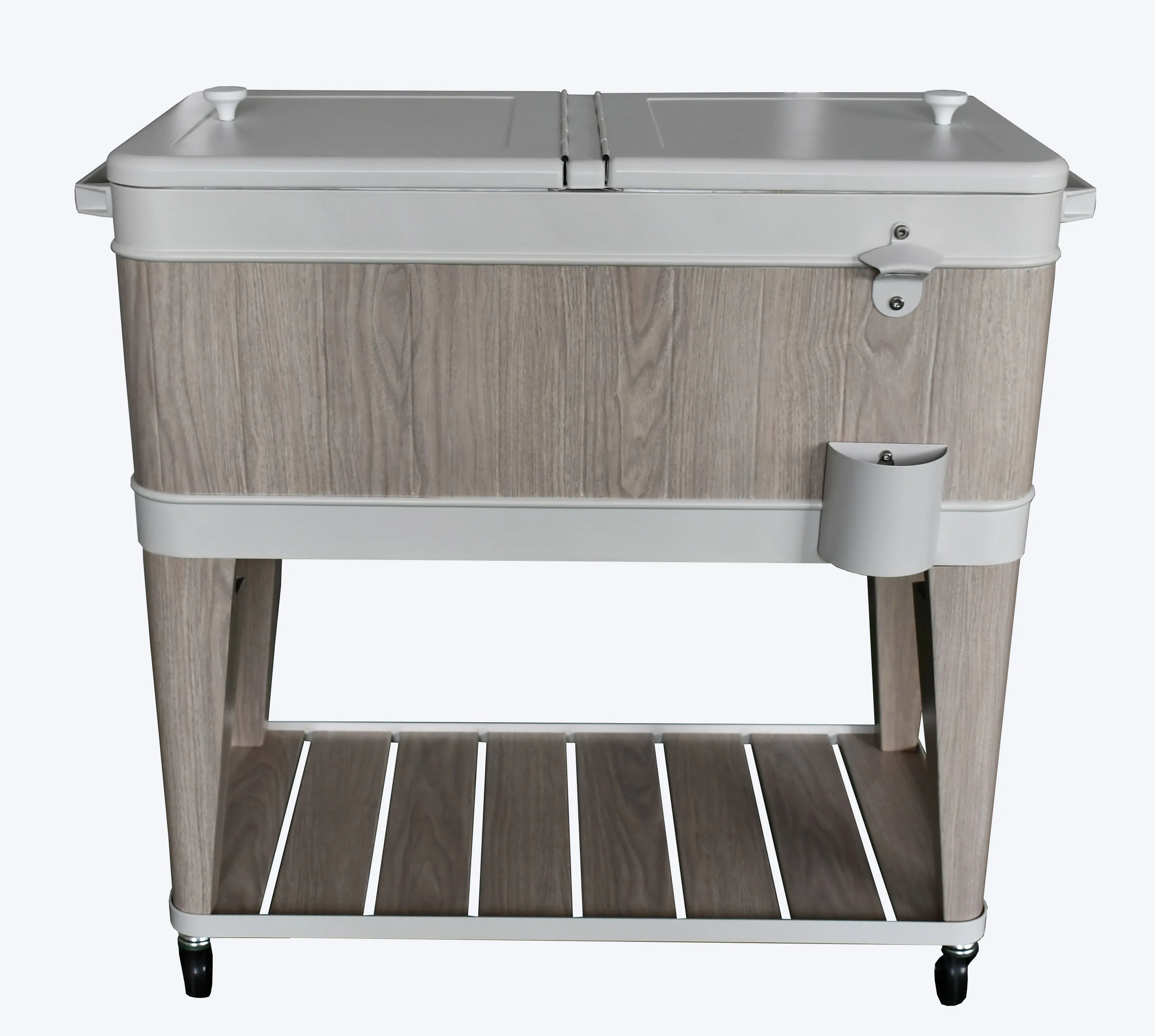 Top quality OEM 80L custom retro cooler cart picnic beach camping metal Ice cooler Business Gifts