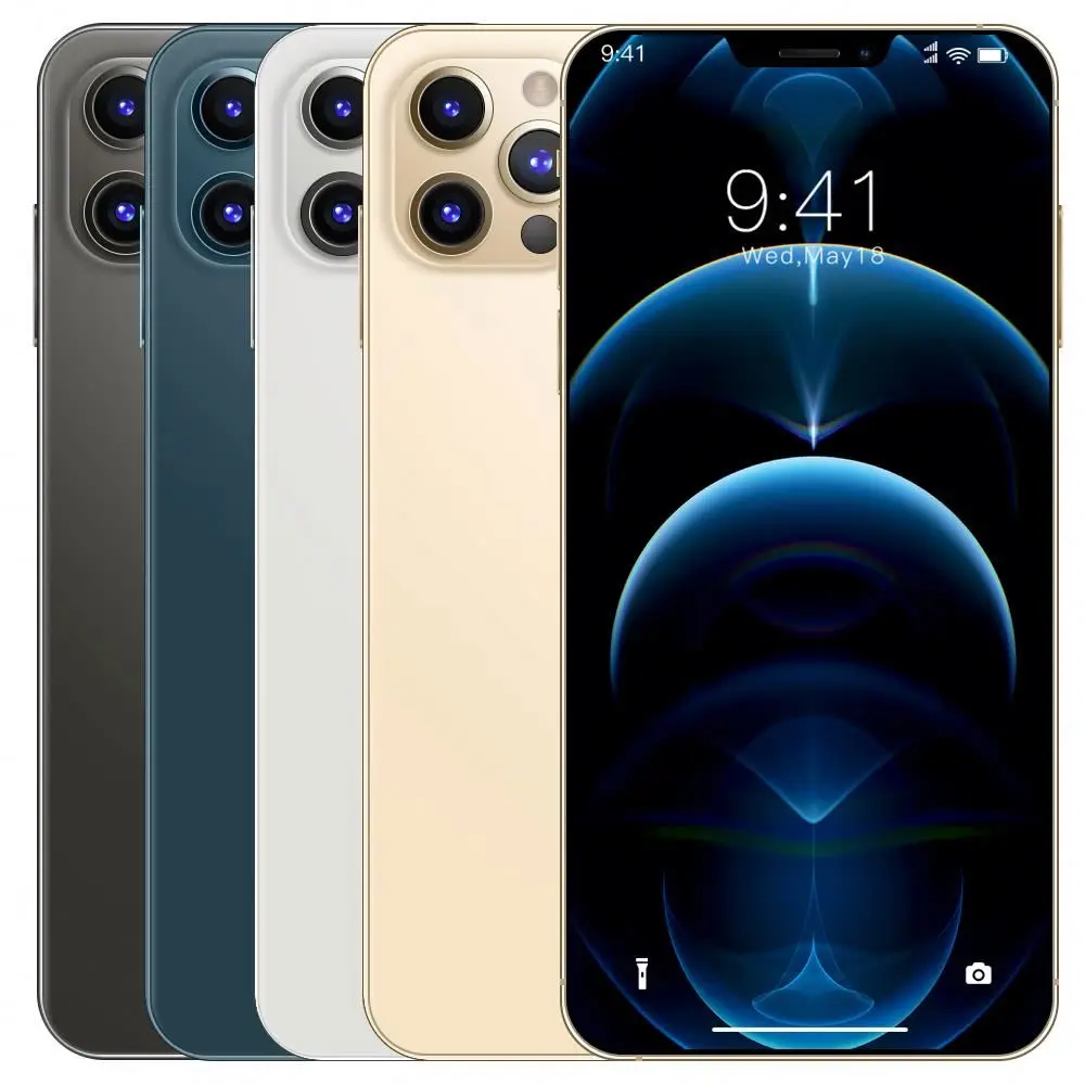 Wholesale I12 Pro Max 6.7 Inch 12Gb+512Gb Mobile Phones Hd Screen Android 10 Phone Telephones