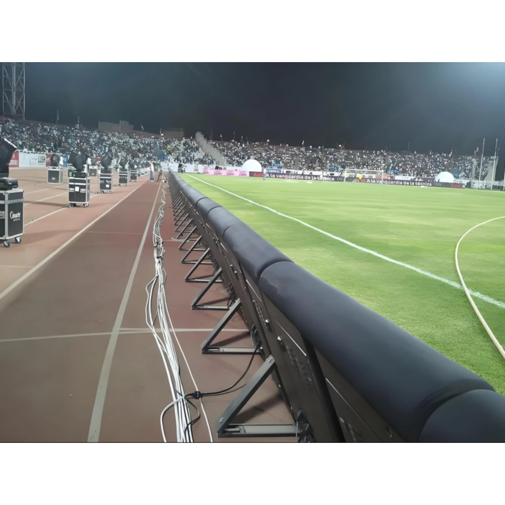 P10 Football Soccer Field Advertising Led Boards Screen 10 Meter University Stadium Mobile Fence Led Display