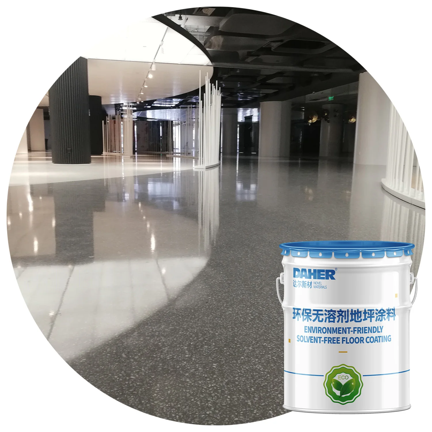 Epoxy Floor Coating Colorful Resin Flakes Marble Effect Paint