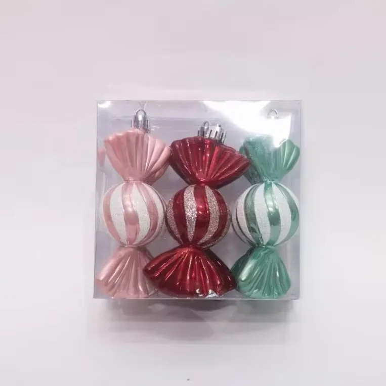 Christmas Balls For Xmas Tree Decoration Series Candy Shape Christmas Ball Ornaments