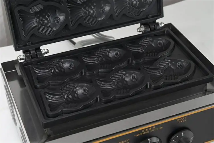 Automatic machine electric fish shape waffle maker for sale
