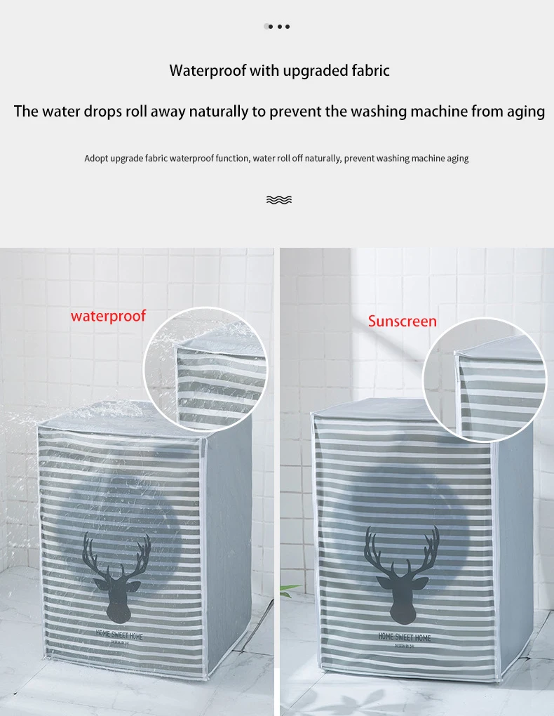 Sunscreen dust-proof washing machine cover dust-proof cover household full-automatic wave wheel drum washing machine cover
