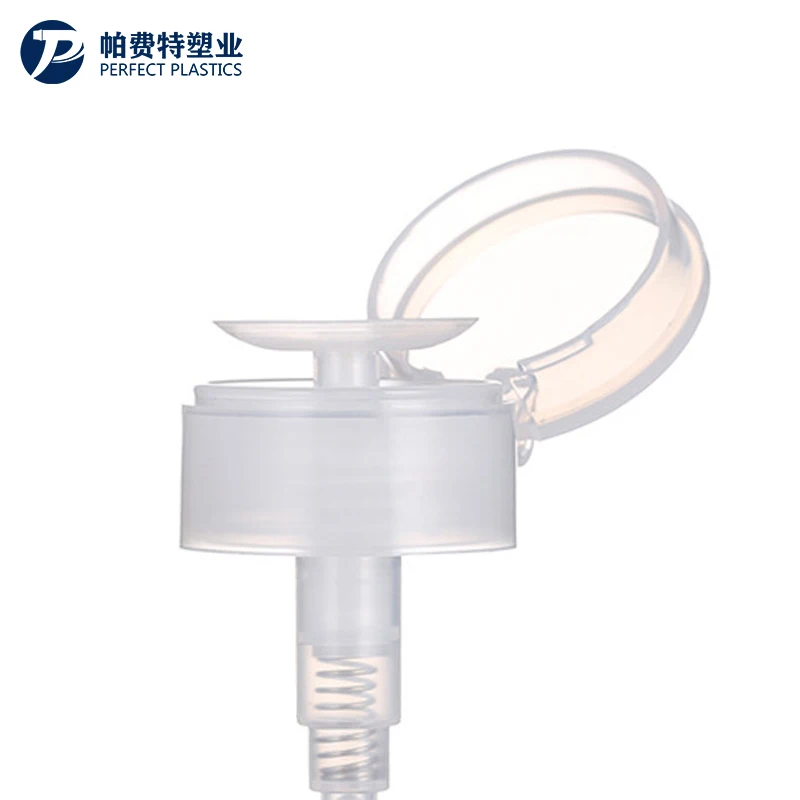 High Quality Non Spill Cosmetic Makeup Cleaner Remover Nail Pump 33/410 Plastic Nail Polish Pump Flip Top Cap