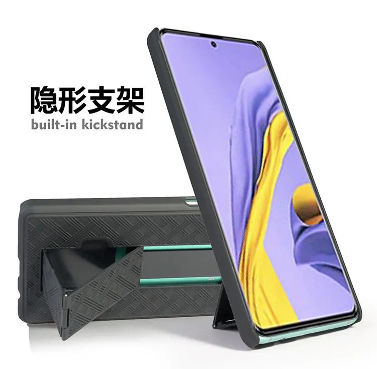 Built-in Kickstand Shockproof Belt Clip Back Cover For Samsung Galaxy A51 Case Armor