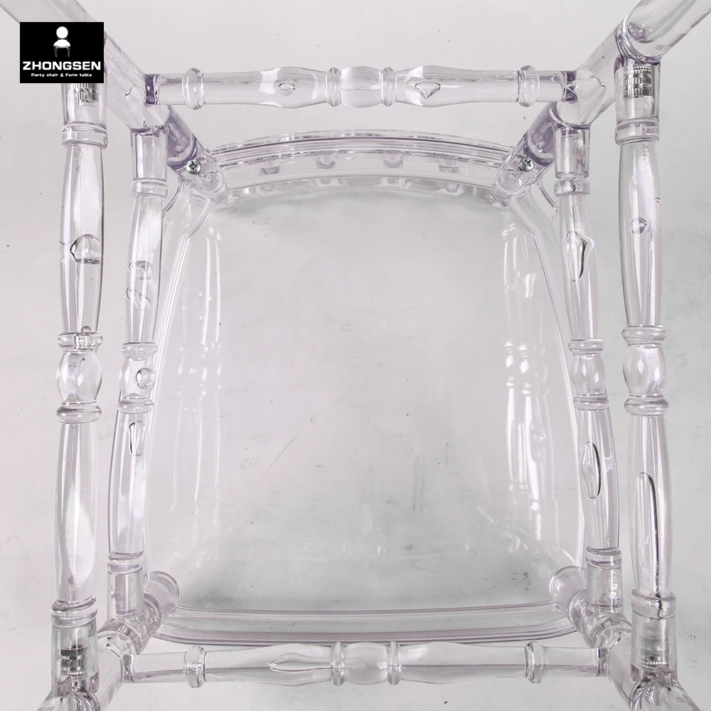 New Design Wholesale Clear Resin Napoleon Made in China Factory for Dining  Hotel  Event  Wedding