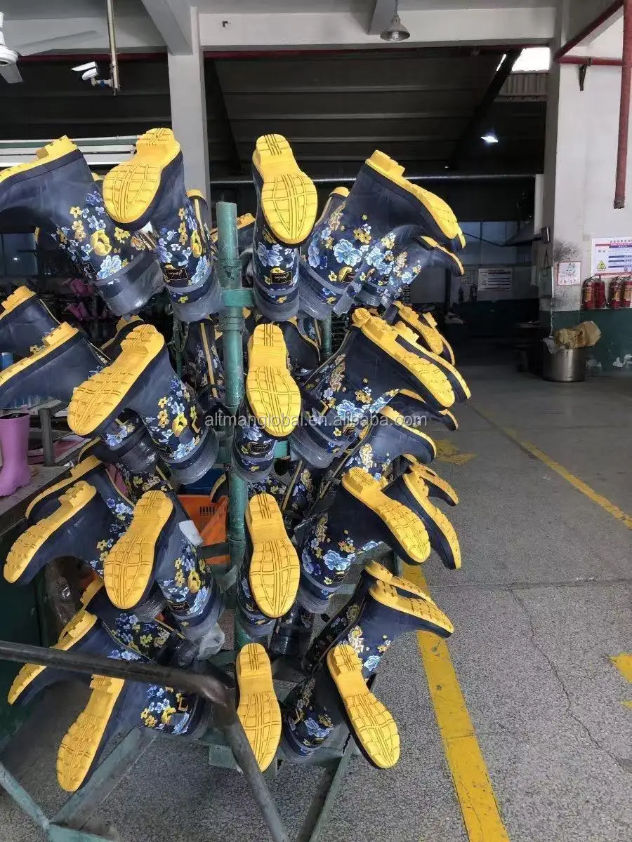 Men Ankle Brown Color Rubber Rain Shoes