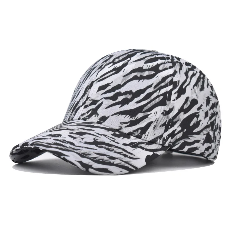 Tiger Stripe Baseball Cap Polyester Baseball Cap for Women Outdoor Sun Protection