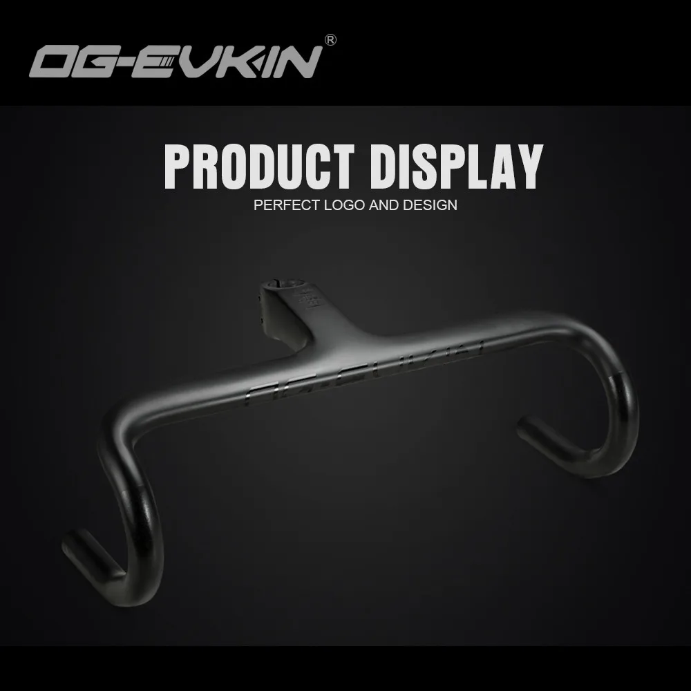 OG-EVKIN HB-1000 AERO Carbon Integrated Handlebar 28.6MM Matt Road 400/420/440 Titanium Bicycle Handle bar