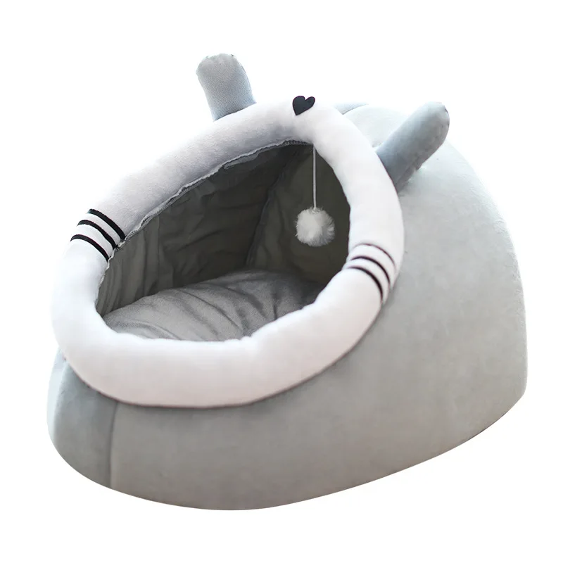 Wholesale Top Selling Secure Luxury Comfortable Soft Fun Design Private Warm Custom Indoor Cat Cave Pet Bed