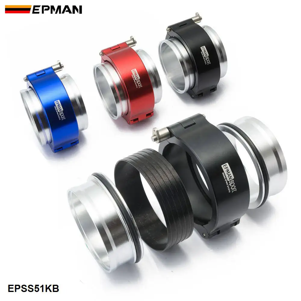 Вытяжной V-образный зажим EPMAN, быстросъемный зажим высокого разрешения, Алюминиевый зажим для труб с наружным диаметром 2,0 дюйма, турбо/интеркулер EPSS51KB