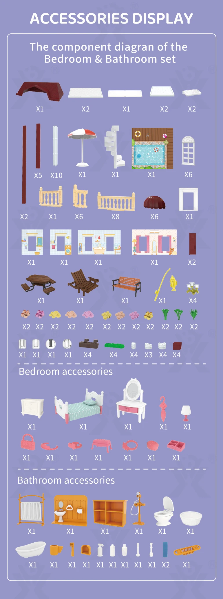 Chengji wholesale kids indoor game educational play house diy villa toys luxury doll house for small girls
