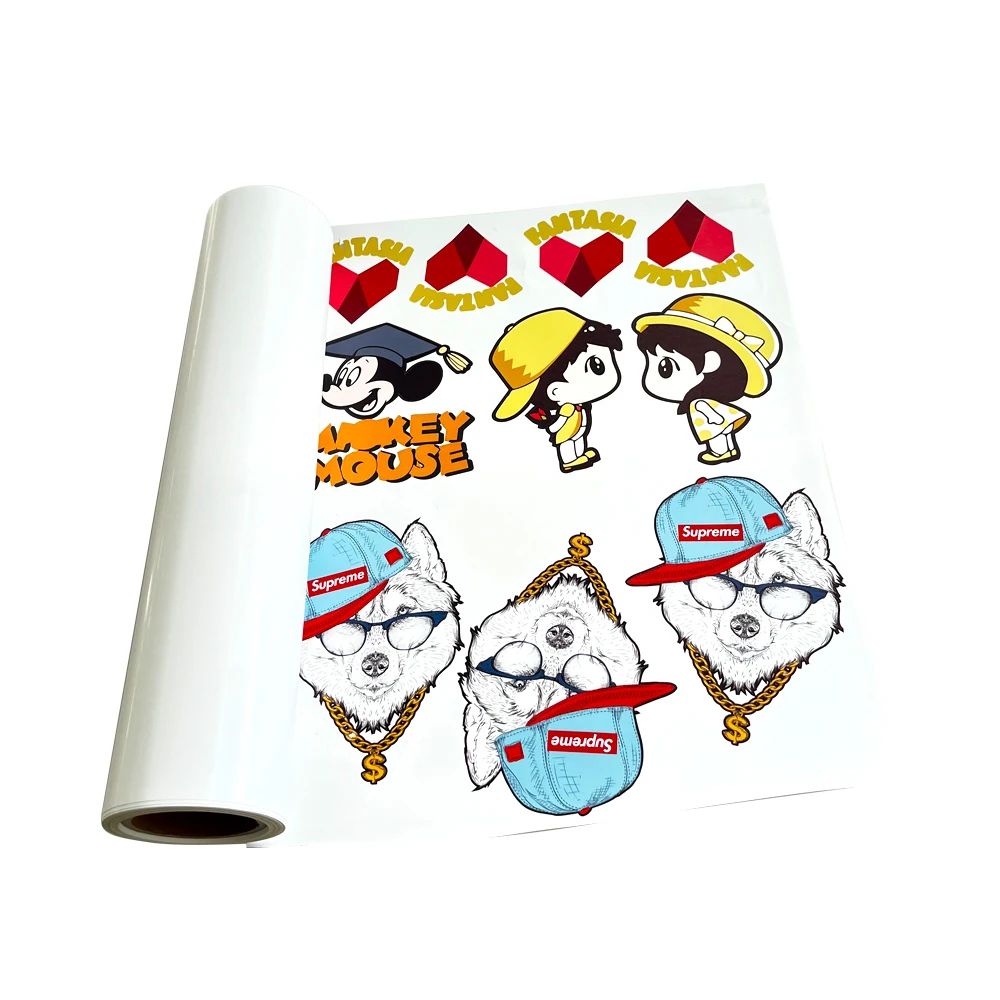 2021 TIS Tiktok hot selling matte custom printable heat transfer stickers vinyl textil fabrics for eco solvent printer