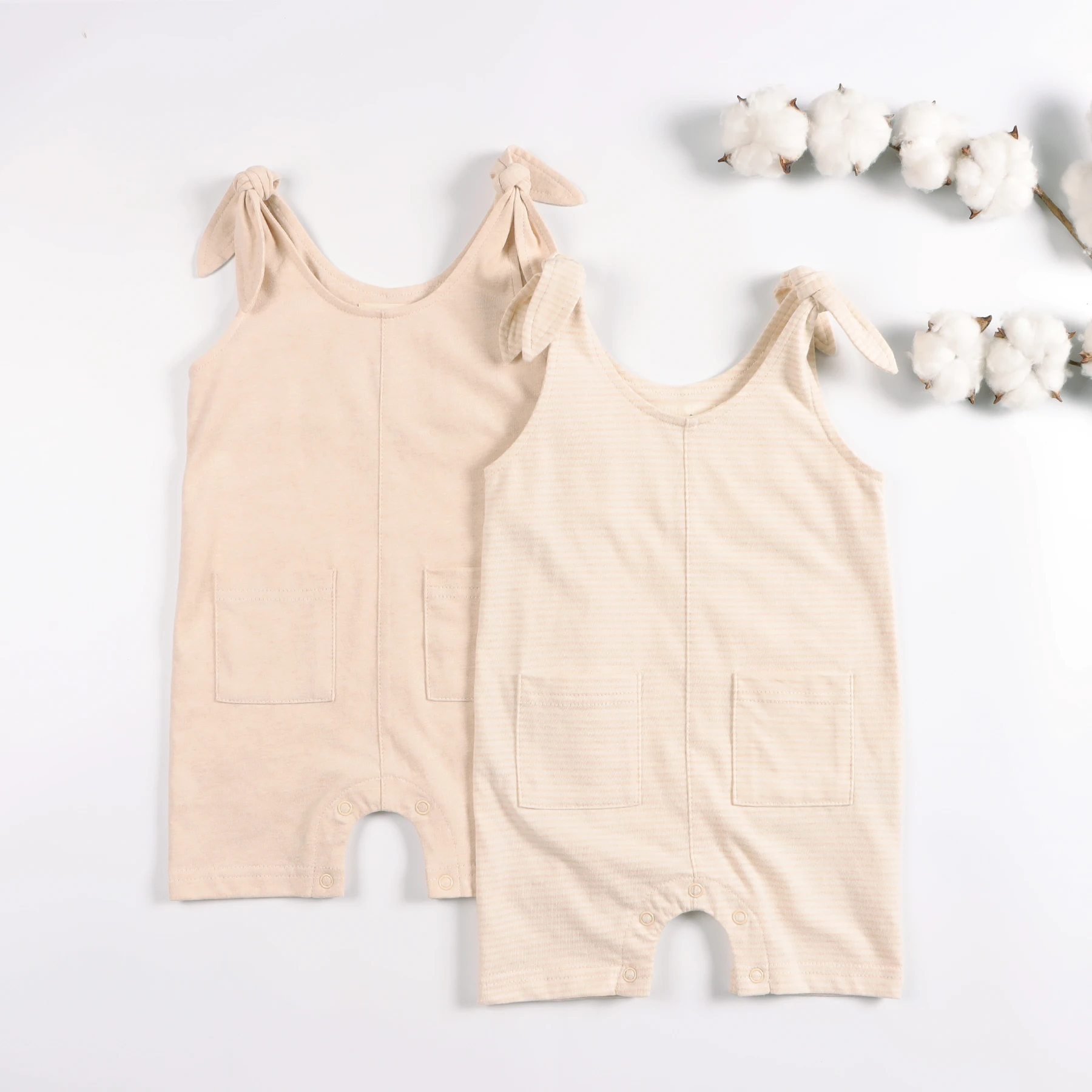 Romper Overall Er Overall Baby Girl Jumpsuit Kids Summer Clothes 2022hoop Earringsolid Cjewelrycotton Bamboo Unisex Sleeveless