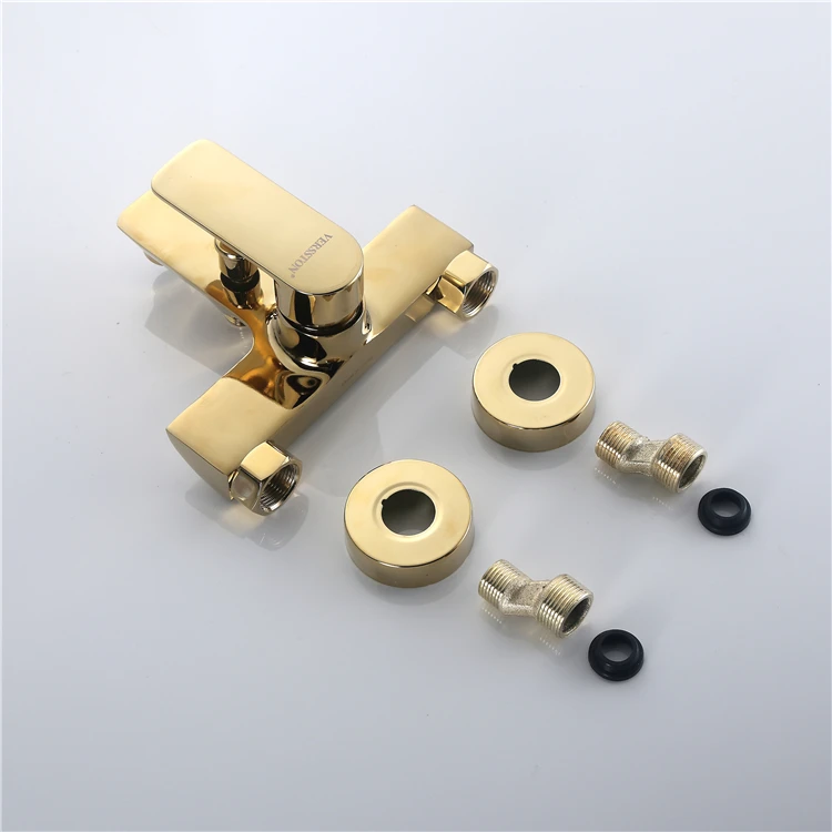 Bathroom Wall Mounted Bath Shower Mixer Faucet Set