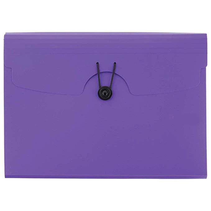 Office Supplier A4 Expanding Folder Hardcover PP Portfolio 6 Pockets Document File Folder