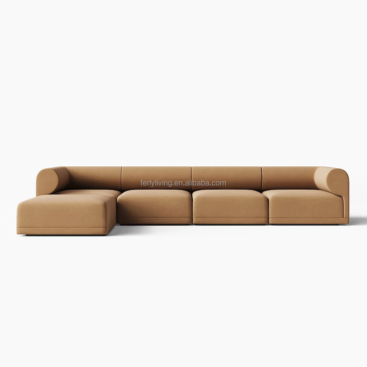 FERLY Style Fabric Sofa Set Living Room Luxury Furniture Soft Left-Arm Sofa-Chaise Sectional Modular Free Splicing Sofa