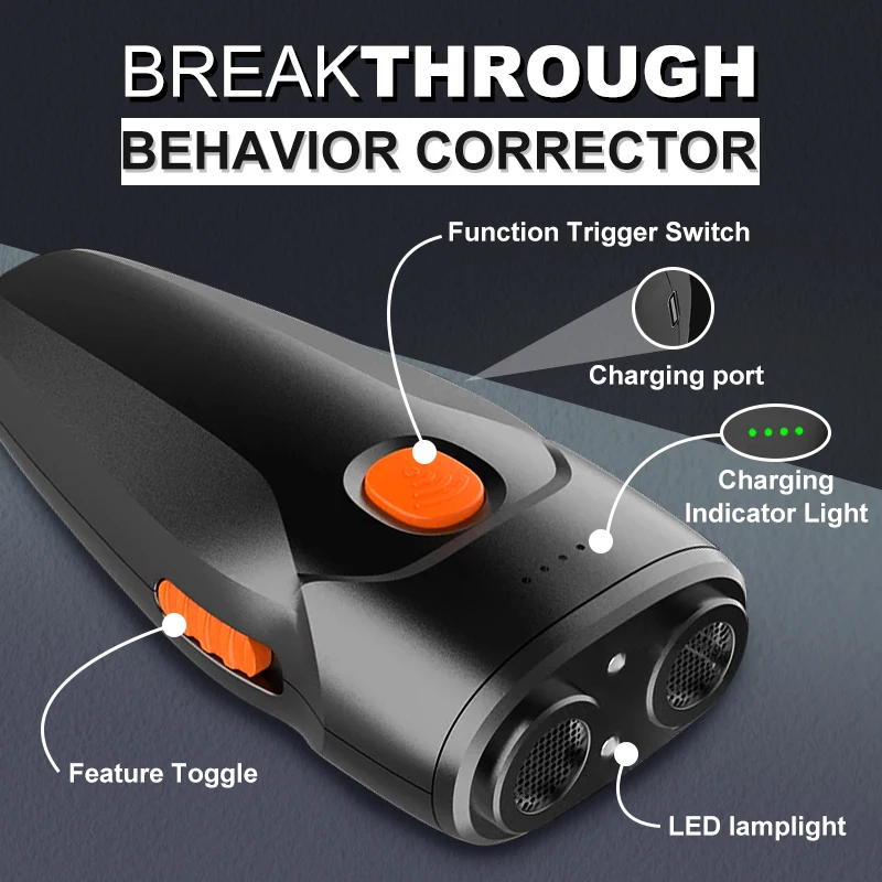 Amazon New Arrival Stop Barking Control Device Ultrasonic Dog Bark Deterrent LED Ultrasonic Dog Repeller