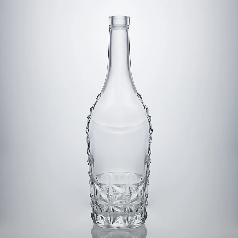 Best selling 700ml/750ml Super Clear Flint Cylinder Glass Bottle with Screw Top for Beverage Company Use