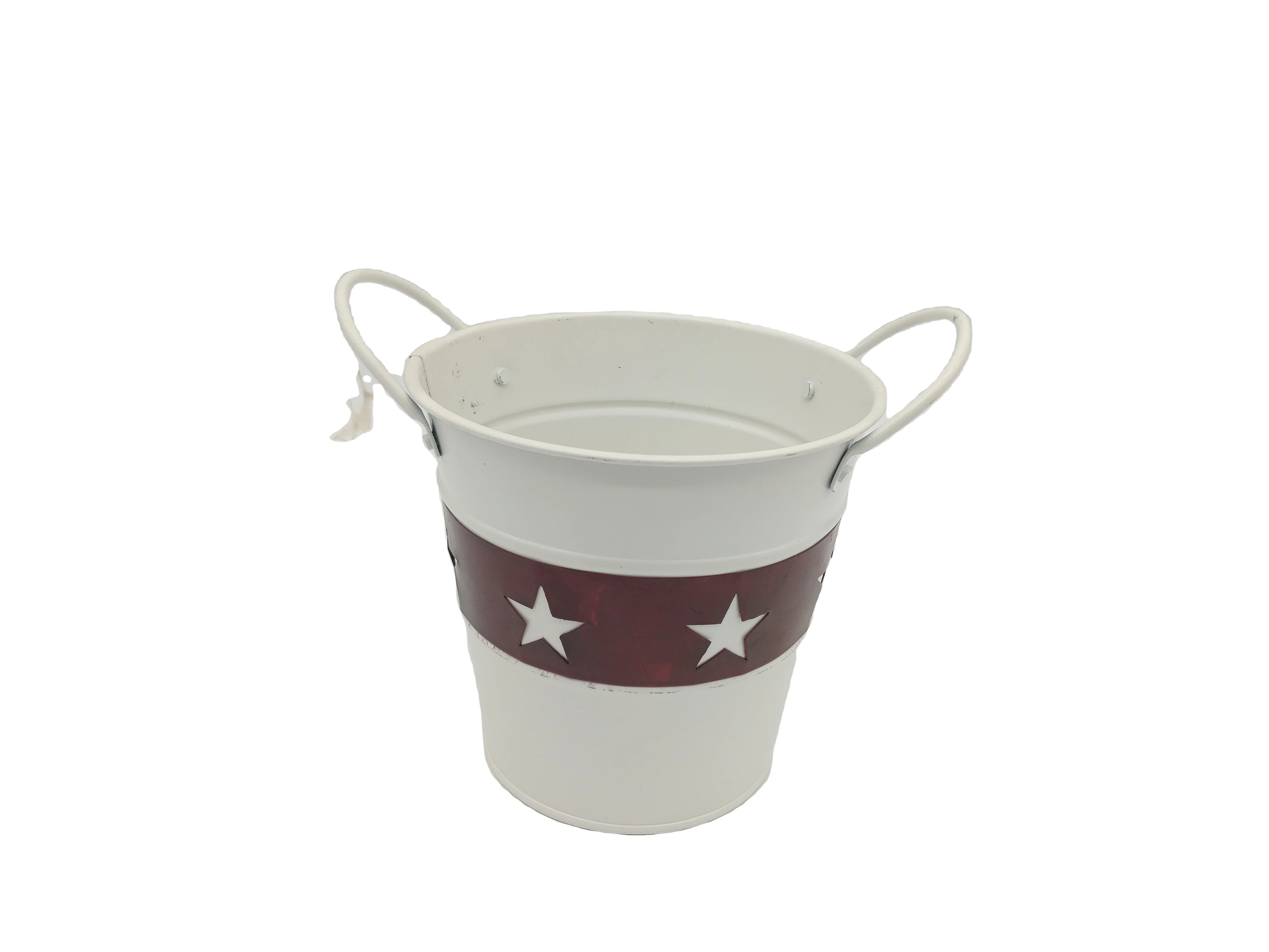 Fower Bucket Box Retail  Kiosk Silver Metal 16cm Children Flower Bucket Toy