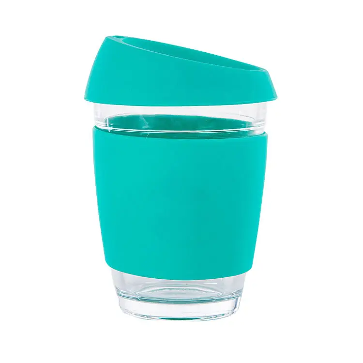 100% Biodegradable Reusable Cheap Reasonable Price Coffee Cup Sleeve Silicone Glass Cup Cover Tea And Coffee Silicone Cup