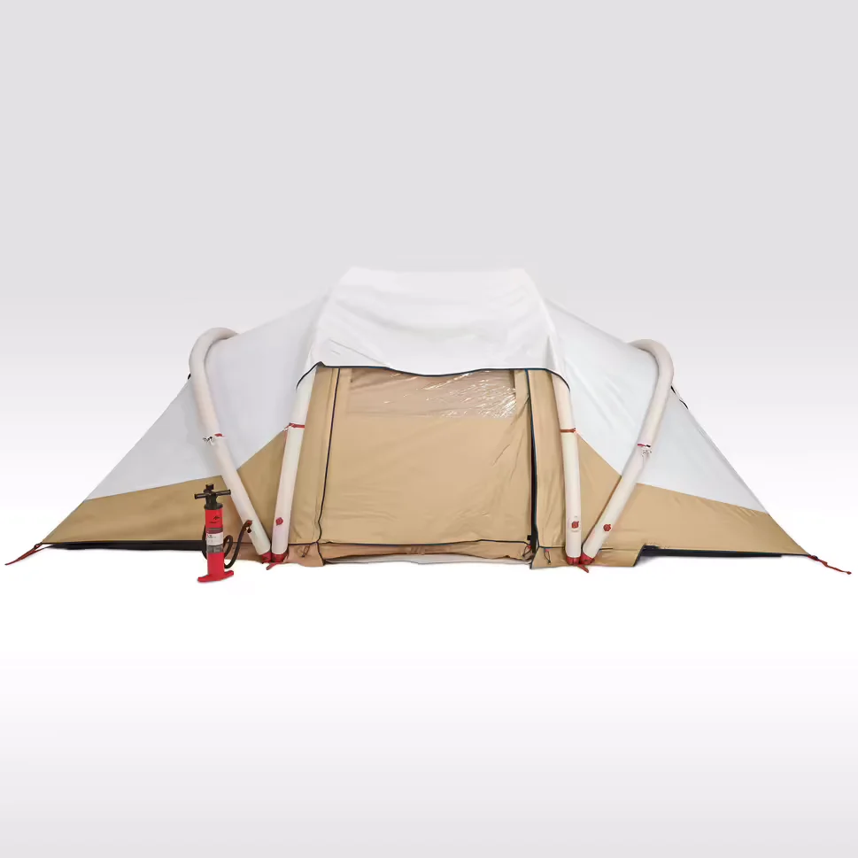 OT6302 Glamping Canvas Inflatable Outdoor Camping, Customized Luxury Polyester Air Family Tunnel Tent