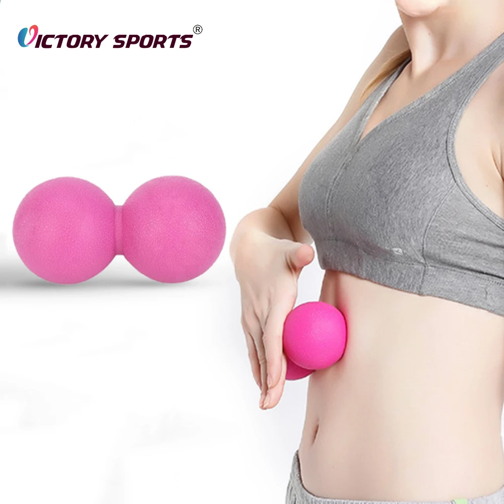 Factory direct yoga tpe peanut roller foot lacrosse massage ball