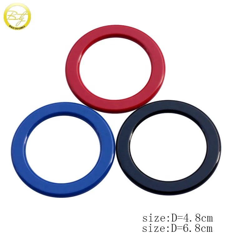 Wholesale heart shape bags ring accessory zinc alloy rainbow plated metal keychain rings for gift