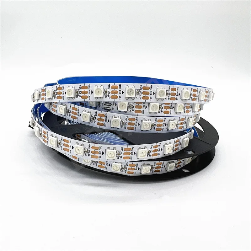 Светодиодная лента WS2812B, 30 ламп/м, 5 В постоянного тока, встроенная ИС, программируемая, с дистанционным управлением