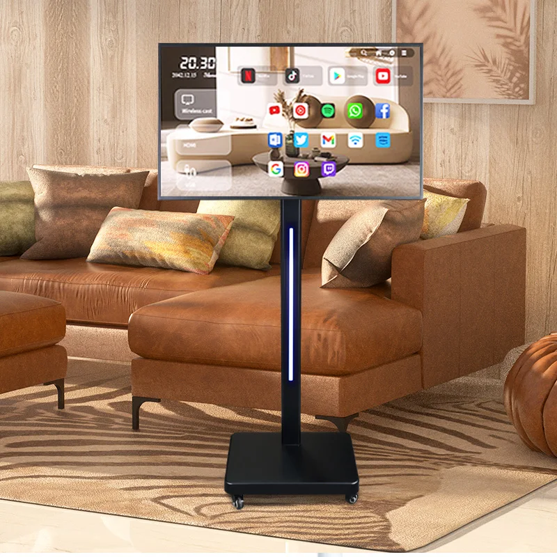 COSUN Portable Smart TV 32 inch Android Wireless movable Built-in Battery Stand Interactive Smart Display