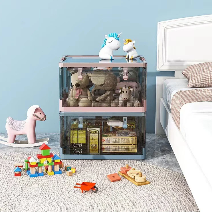 Sesame Foldable Storage Box Clear Waterproof Dustproof Wholesale Price Storage Box Plastic Folding