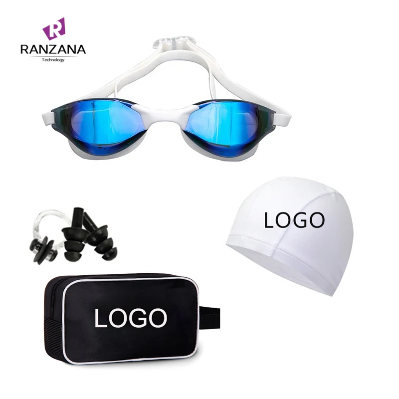 Swimming Glasses Adult Swim Goggles Silicone Anti UV Protection Swimming Goggles Sets With Cap And Bag