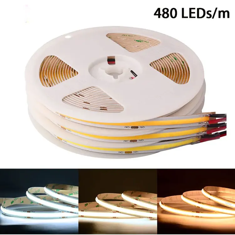 Cob Led Strip 320 384 480 528 RGBW Leds Dc12v 24v Ra 90 Furniture Wardrobe Decor Flexible Led Tape Light