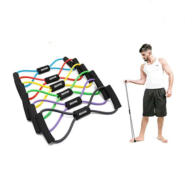 Wholesale bodybuilding gym chest expansion yoga stretch latex rubber tube