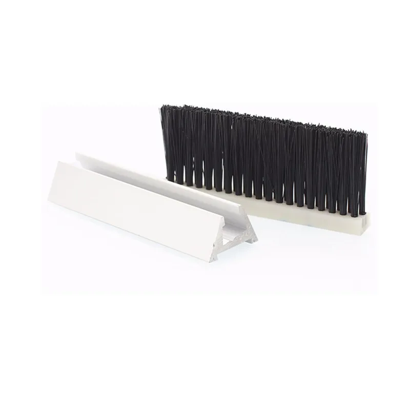 Custom door sealing furniture dust removal black PP nylon bristle brush