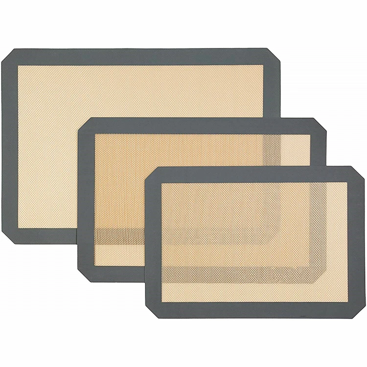 Customized BPA-free Non-stick Silicone Baking Mat Silicon Baking Pan Liner Heat Resistant Reusable Silicone Baking Sheets
