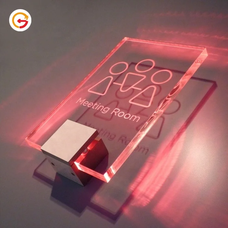 JAGUARSIGN Custom Shop Wall Mounted Led Acrylic Sign Board Room Wall Decoration LED Edge Lit Acrylic Logo Sign