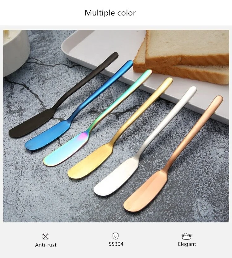  Multi-Color Stainless Steel Butter Knife spreader applicator Breakfast For Soft Cheeses And
