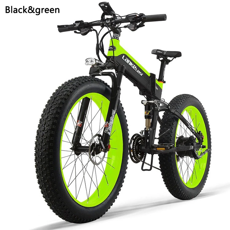 
LANKELEISI T750PLUS 26-inch foldable electric bike 1000W 48V 14.5AH lithium battery, aluminum alloy frame, hydraulic disc brake 