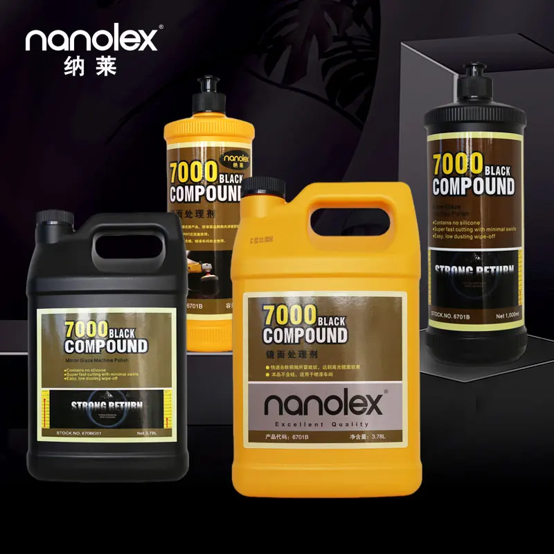 Nanolex 7000 water based silicone free 1 L gallon 20L 200L package high gloss car polish compound for car beauty