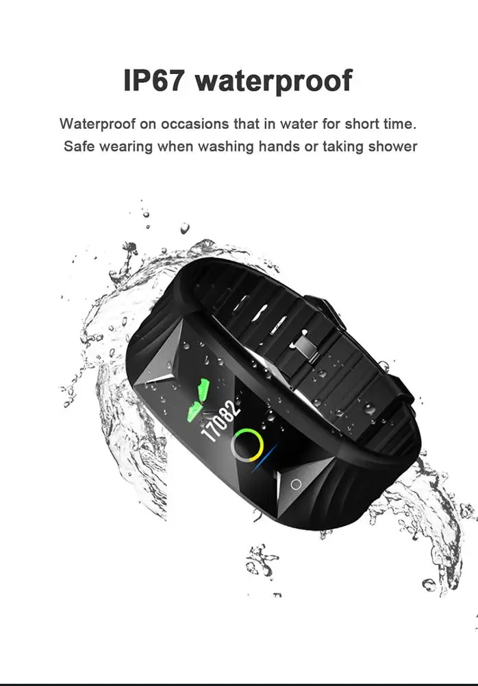 
2020 S5 Waterproof Health Watch Band Fitness Tracker Smart Bracelet With Dynamic Heart Rate Monitor 